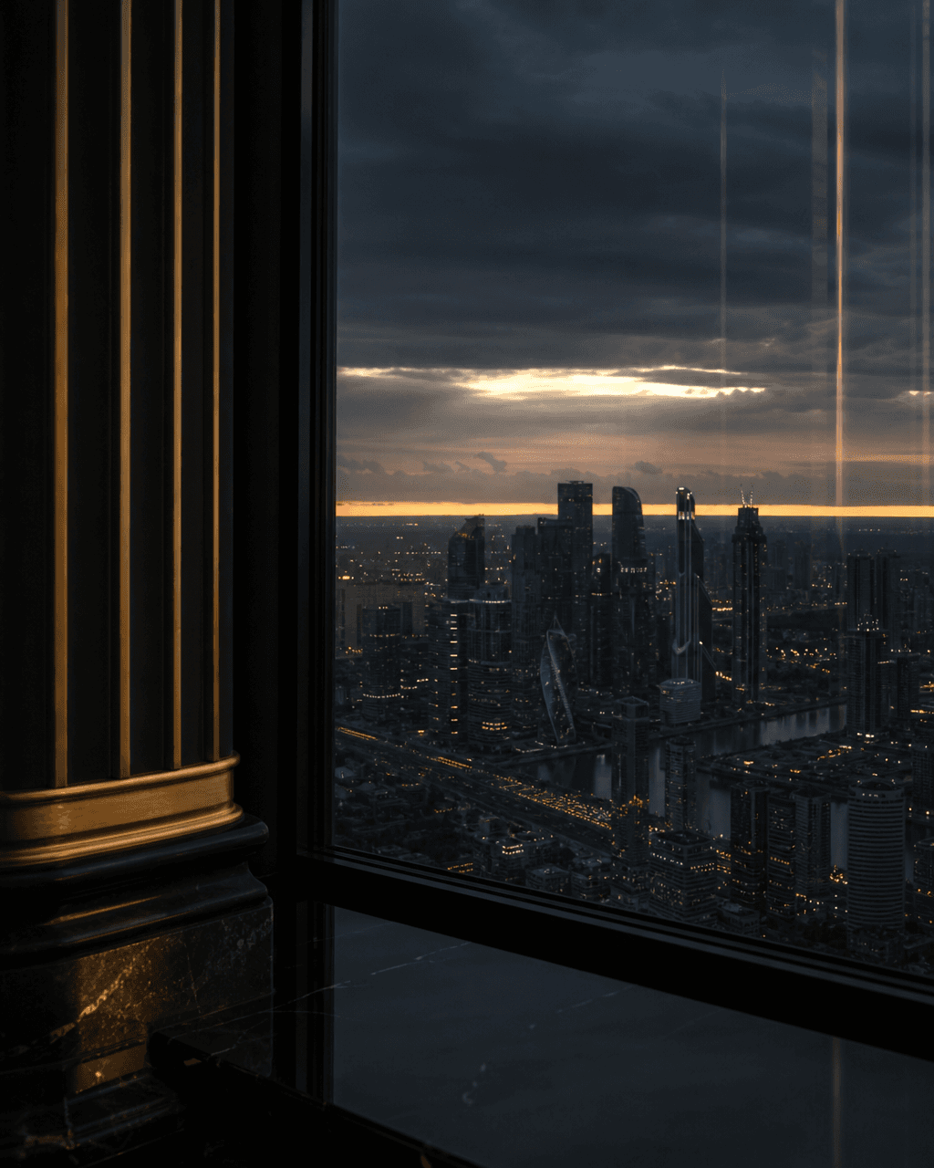 Sovereign delegation work environment, reveal-disciplined imagery.